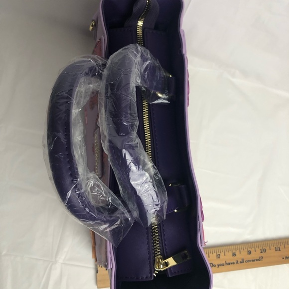 Disney Little Mermaid Ariel, Flounder, Sebastian Floral Handbag/Crossbody - NWT - Picture 2 of 11